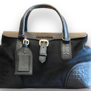 DSquared2 Pony hair and black leather Handbag