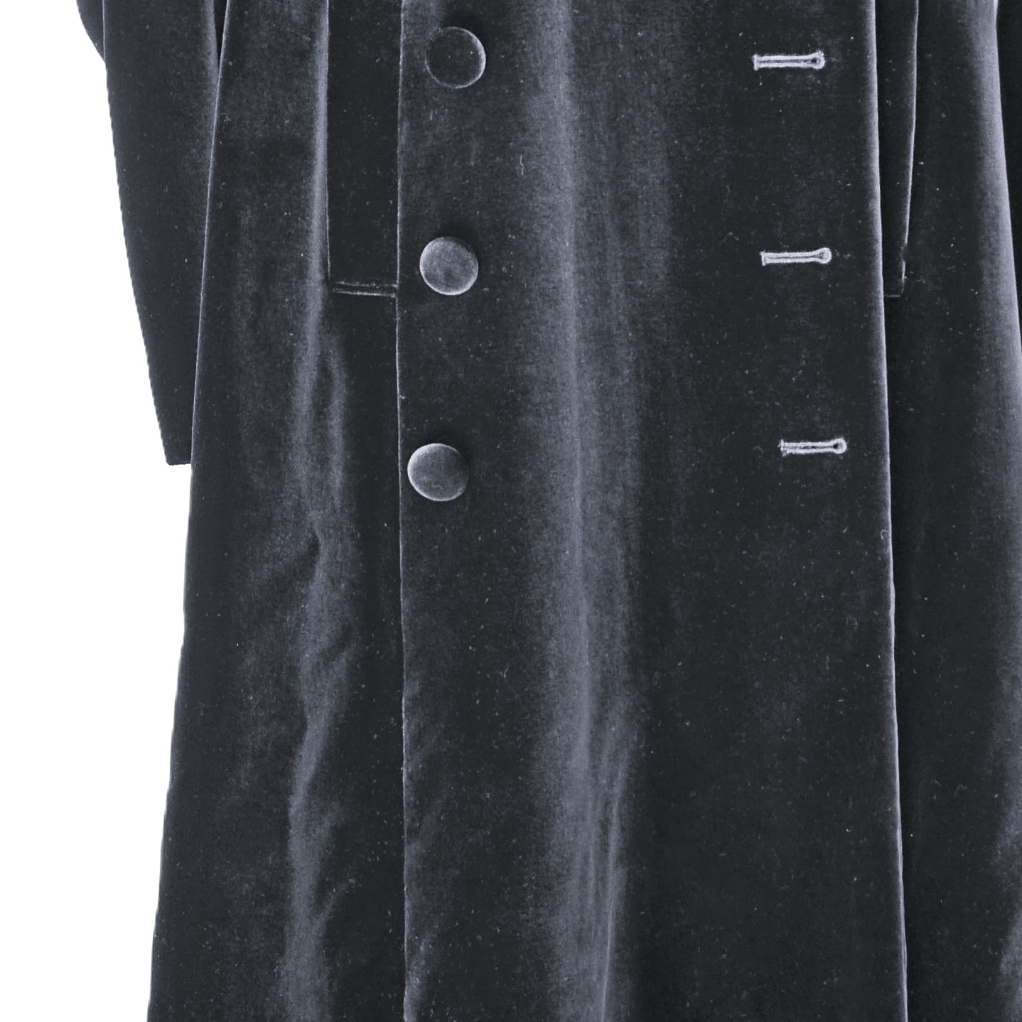 BIBA Vintage full length Double breasted Velvet Coat - Image 26