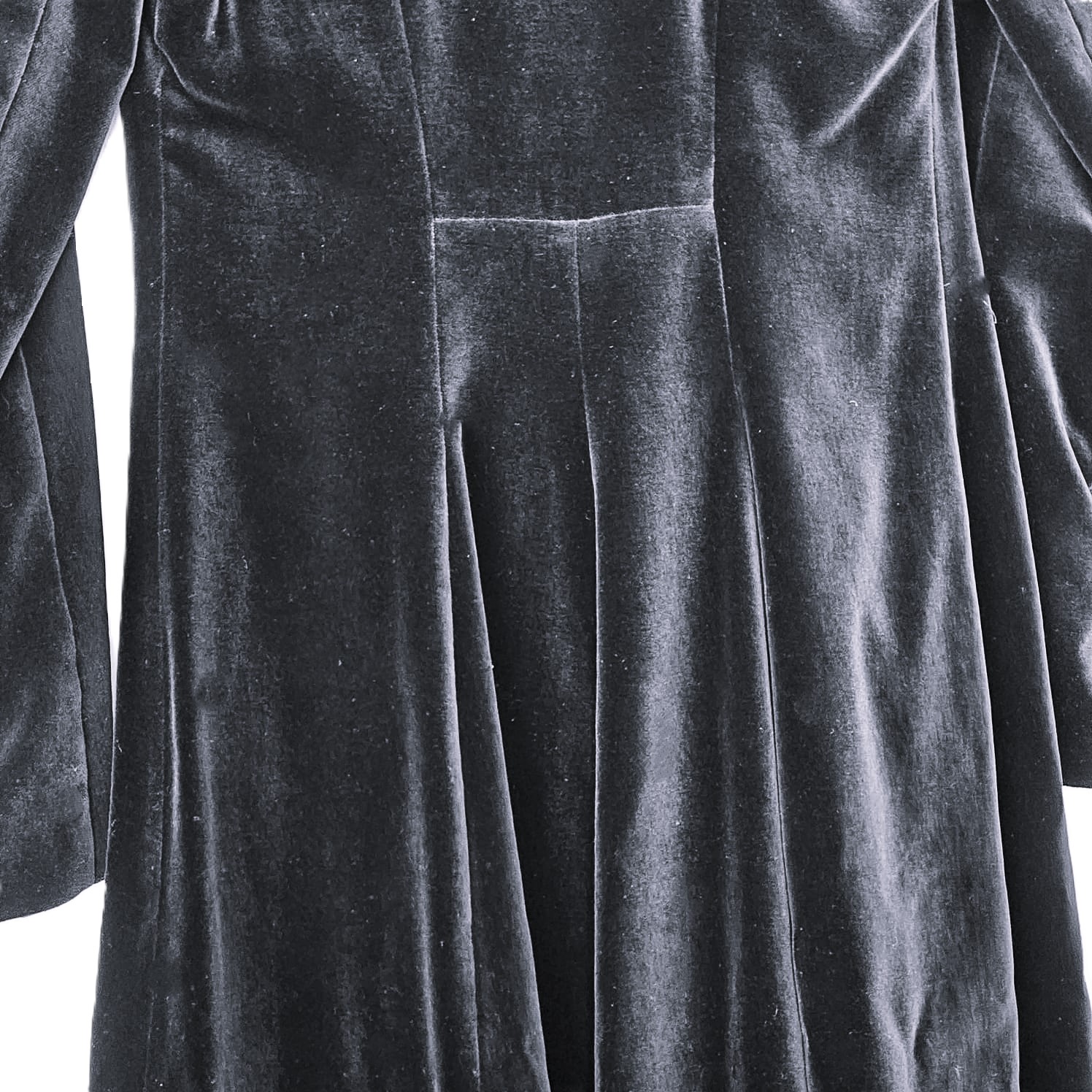 BIBA Vintage full length Double breasted Velvet Coat - Image 28