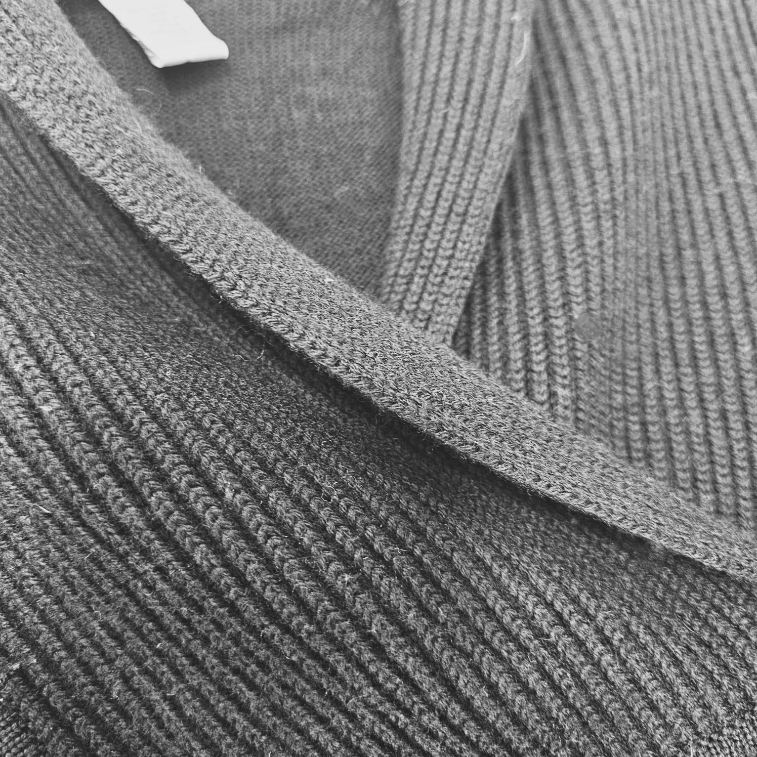 Knitwear Black Collared Dress - Image 3