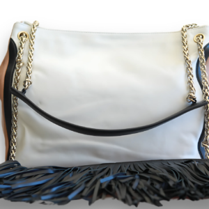Christian Louboutin white leather shoulder bag