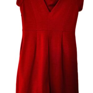 DVF Bright red Short Sleeve Woolen Dress