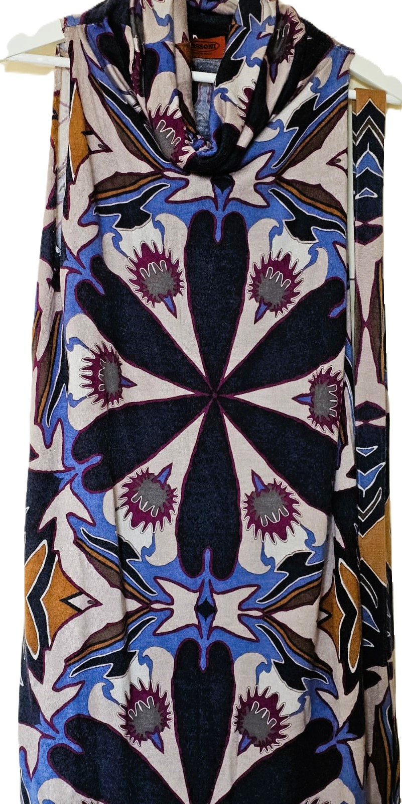 MISSONI Abstract print Sleeveless Midi Cashmere Dress - Image 11