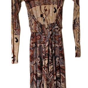 ETRO Floral Print Wool Long Sleeve Midi Dress
