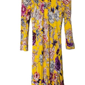ETRO Floral Print Long Sleeve Viscose Midi Dress