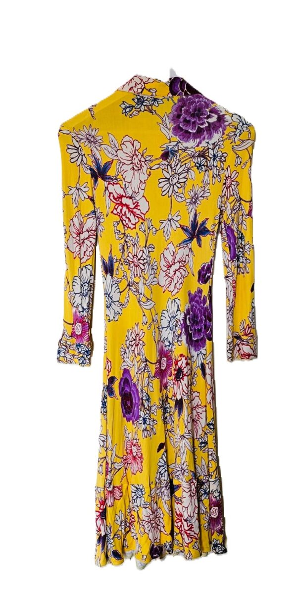 ETRO Floral Print Long Sleeve Viscose Midi Dress - Image 2