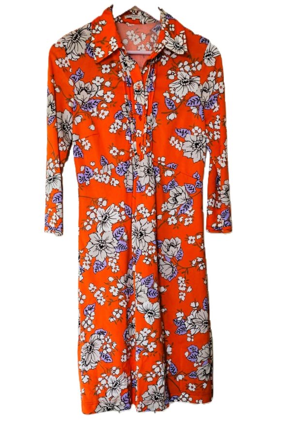 ETRO Floral print Viscose Midi Long Sleeve Dress