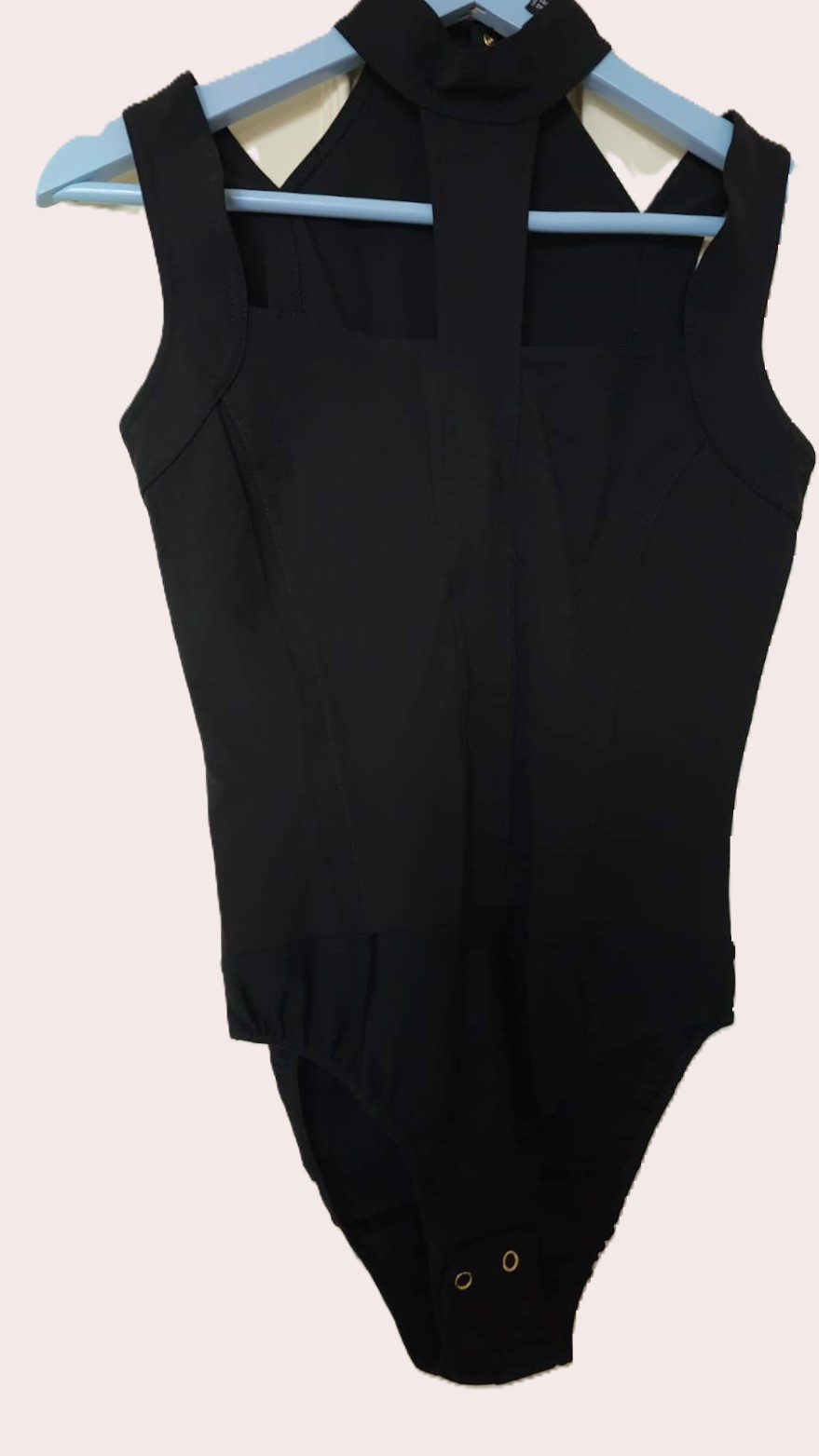 CLAUDE MONTANA Stunning slinky sexy bodysuit, in black