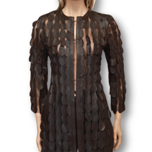 IT'S ALL ABOUT ROMANCE ITALIA Leather coat in Brown Worn once