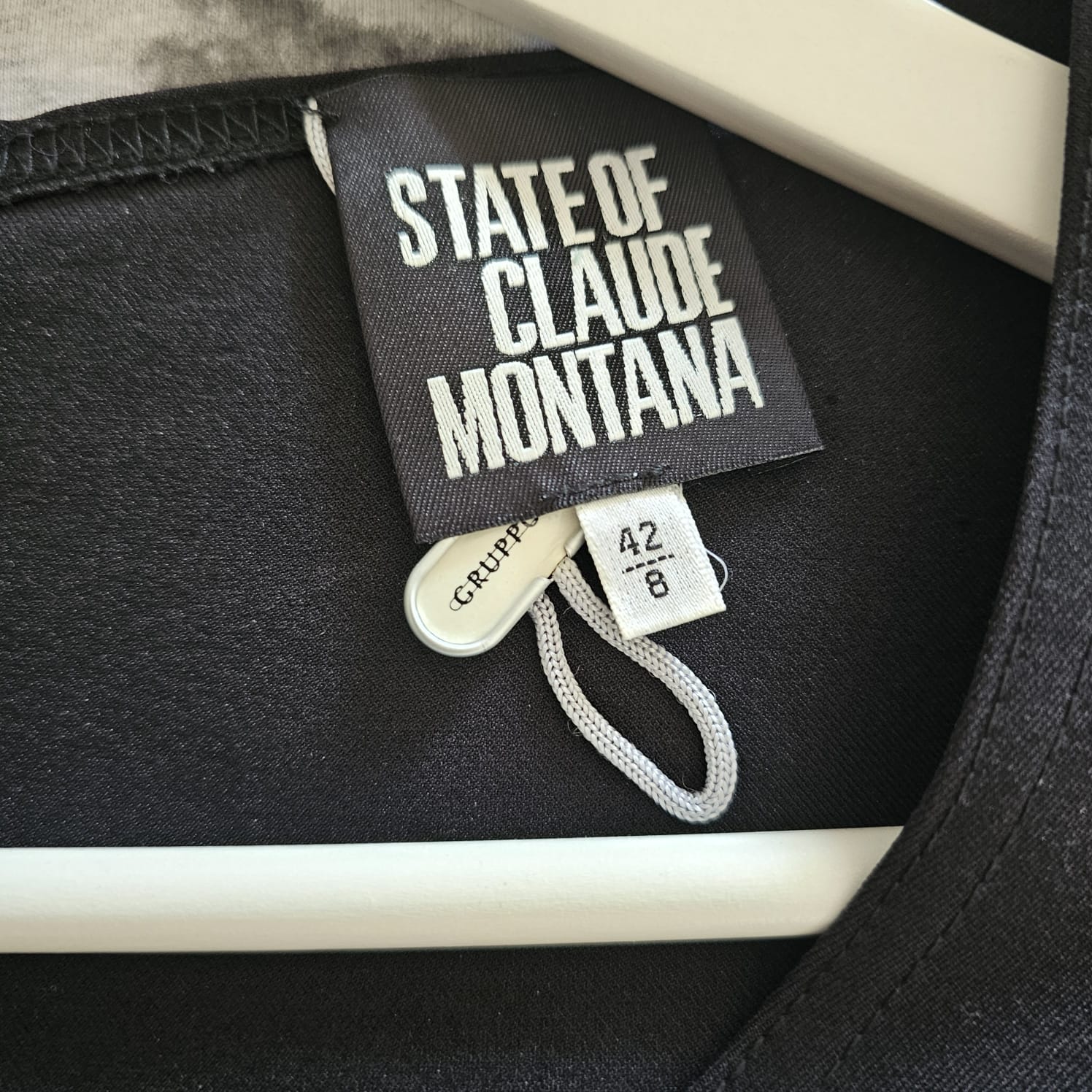 STATE OF CLAUDE MONTANA Short sleeves Black Dress - Image 12