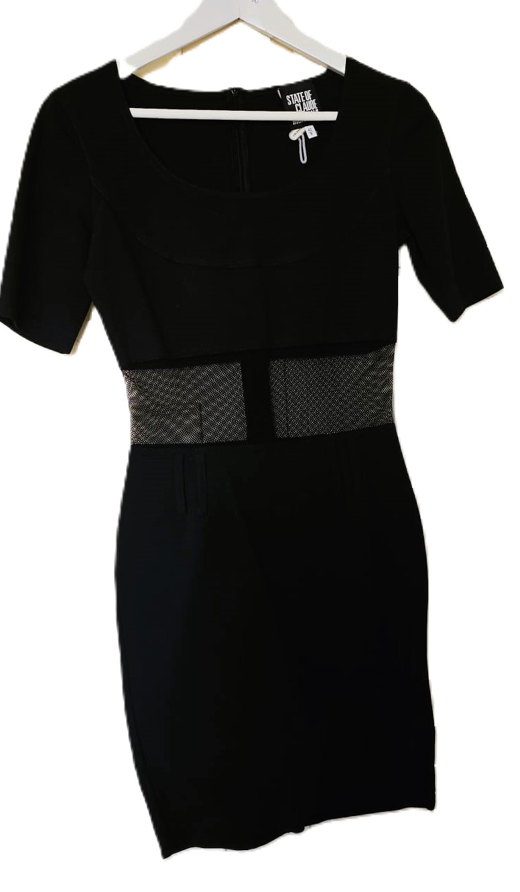 STATE OF CLAUDE MONTANA Short sleeves Black Dress - Image 8