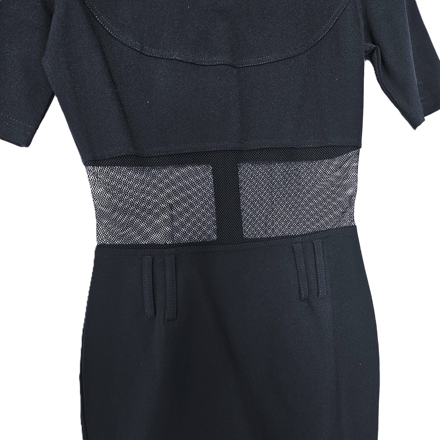 STATE OF CLAUDE MONTANA Short sleeves Black Dress - Image 9