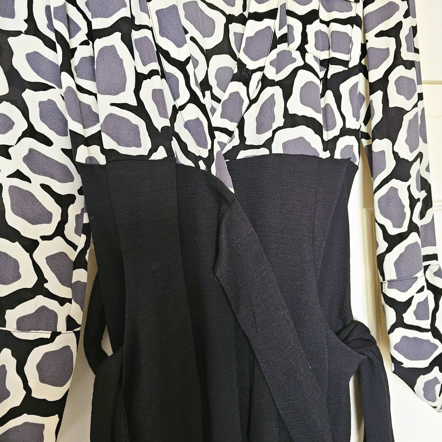 DVF Long Sleeve Silk Wrap Dress - Image 12