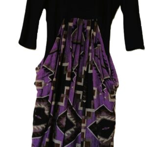 ETRO Italy Black Color Block Abstract Print Sheath Dress