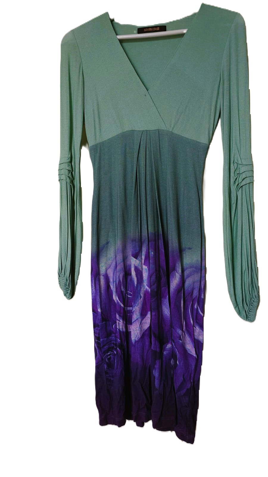 ROBERTO CAVALLI Printed V-Neck Sheath Dress - Image 11