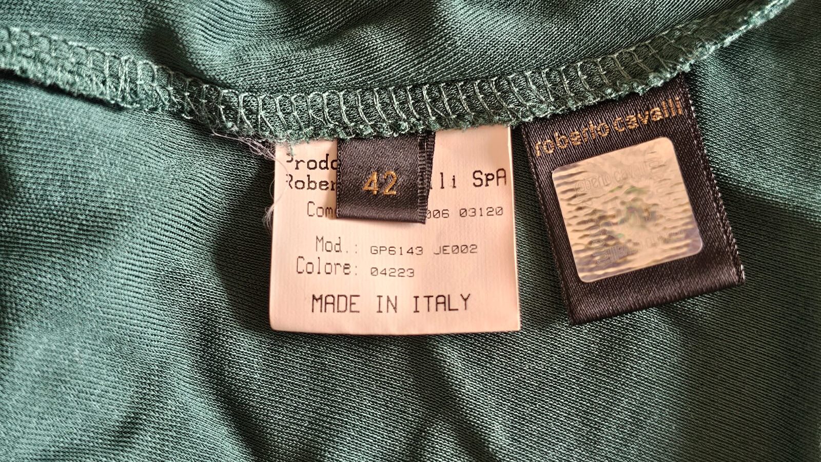 ROBERTO CAVALLI Long Sleeve Dress with Gold link embellishment - Image 7