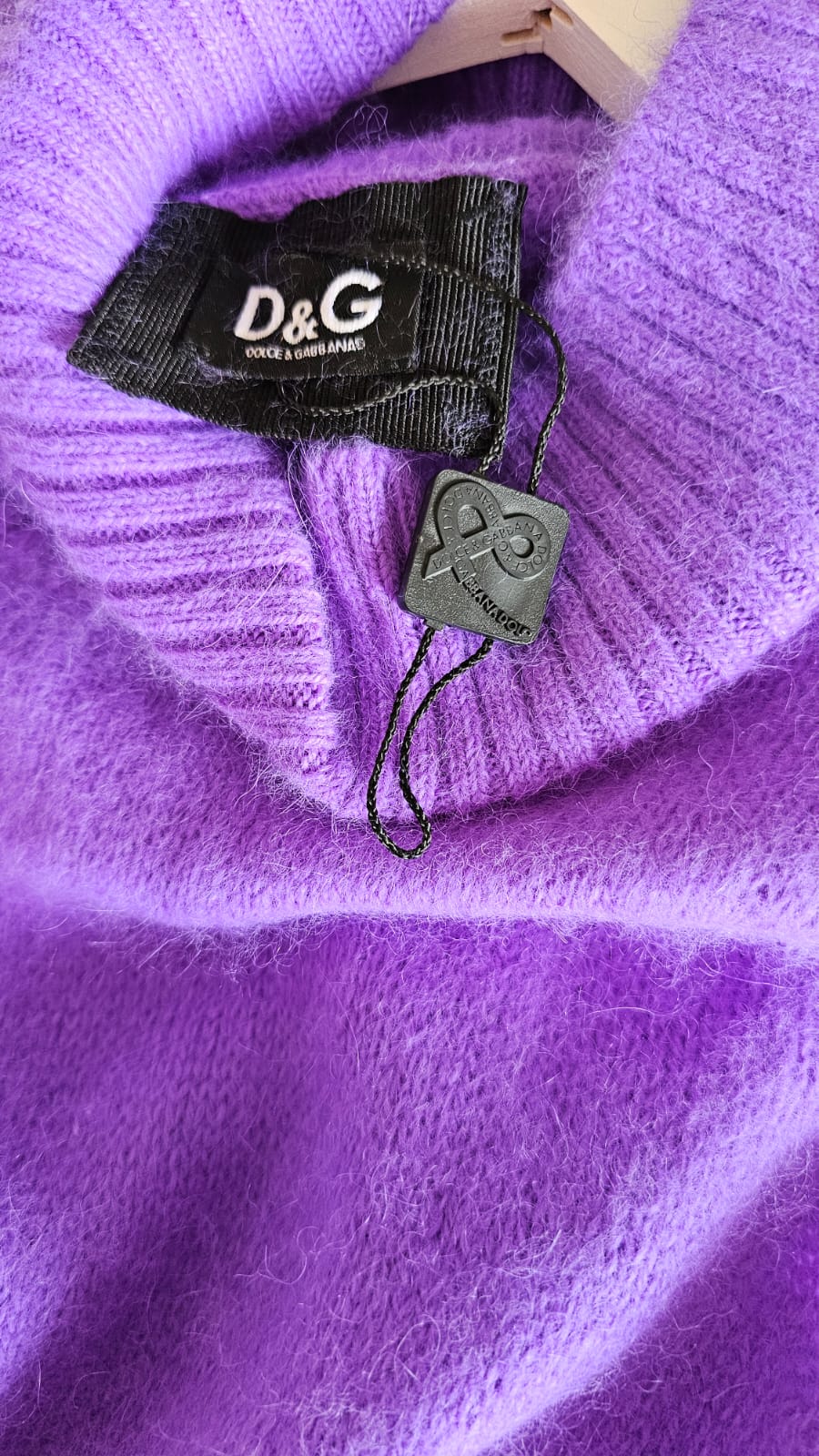 DOLCE & GABANNA Angora Sleeveless Mini Purple Dress - Image 5