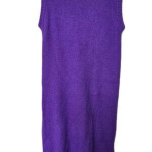 DOLCE & GABANNA Angora Sleeveless Mini Purple Dress