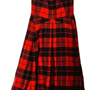 Dolce & Gabanna red plaid wool steampunk corset dress