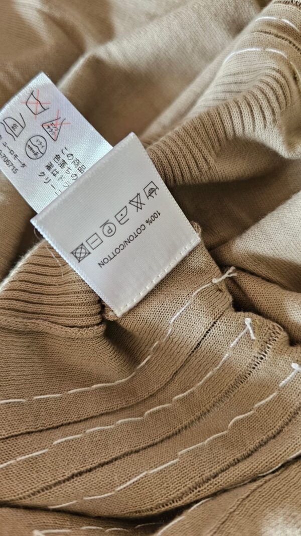 PAULE KA 100% Cotton Long Sleeve Nude Dress - Image 5