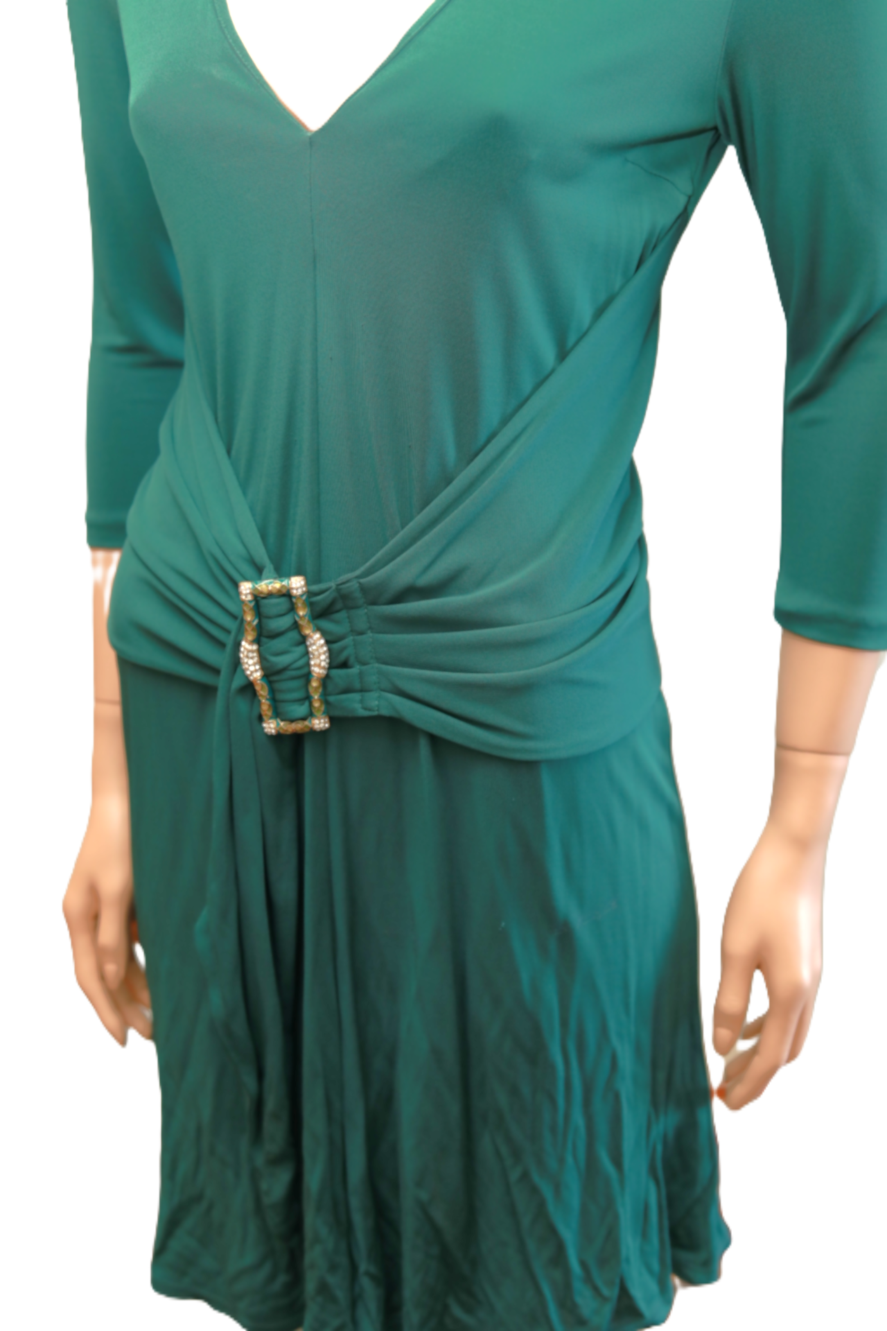 ROBERTO CAVALLI Long Sleeve Dress with Gold link embellishment - Image 3