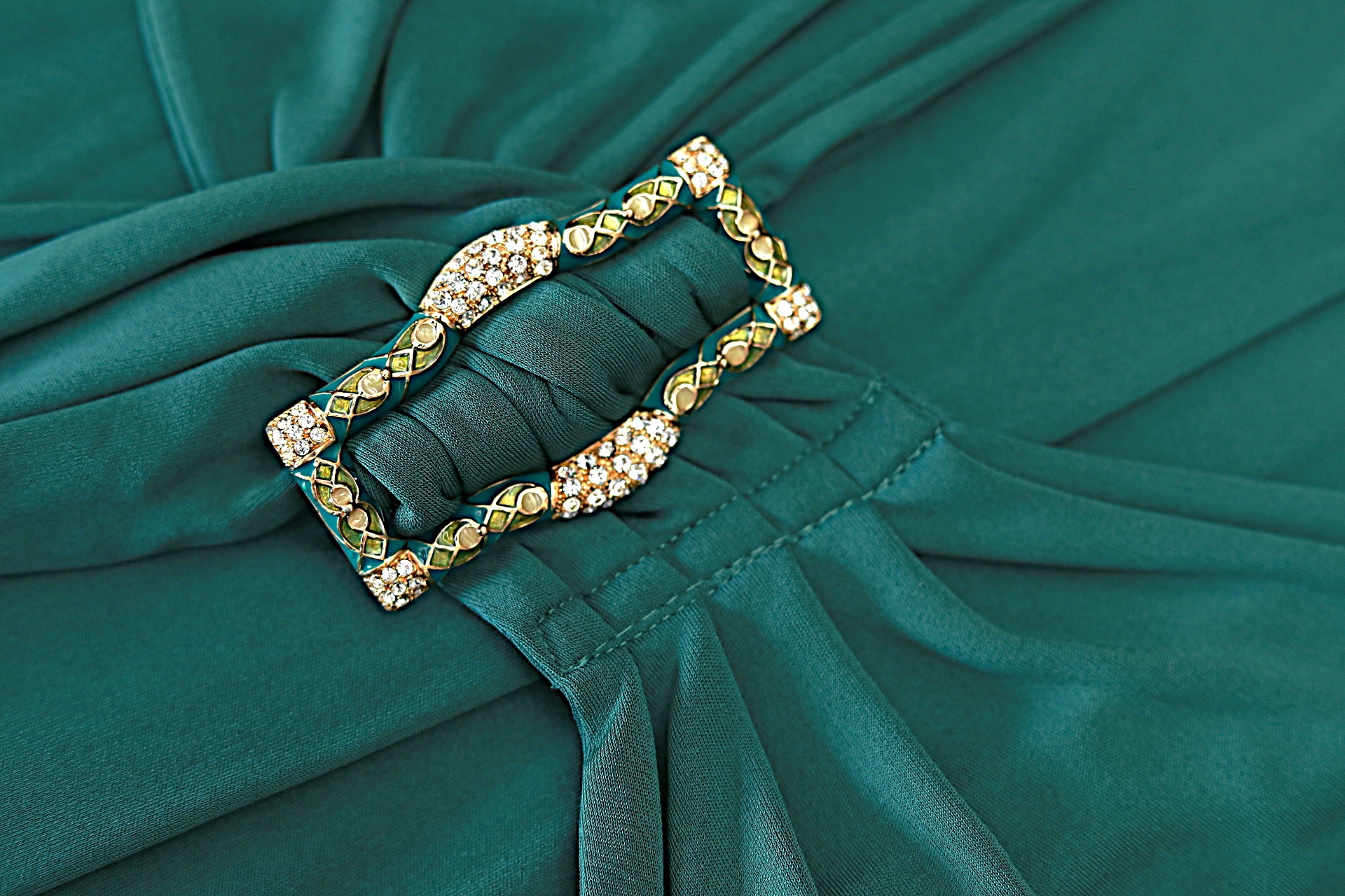 ROBERTO CAVALLI Long Sleeve Dress with Gold link embellishment - Image 6