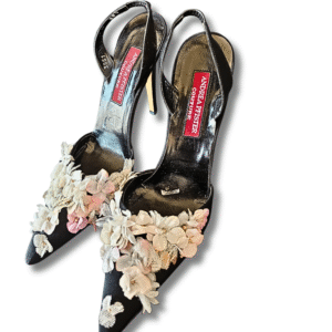 Andrea Pfister Couture Pink Feather High Heels