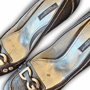 Dolce & Gabbana black leather high heels