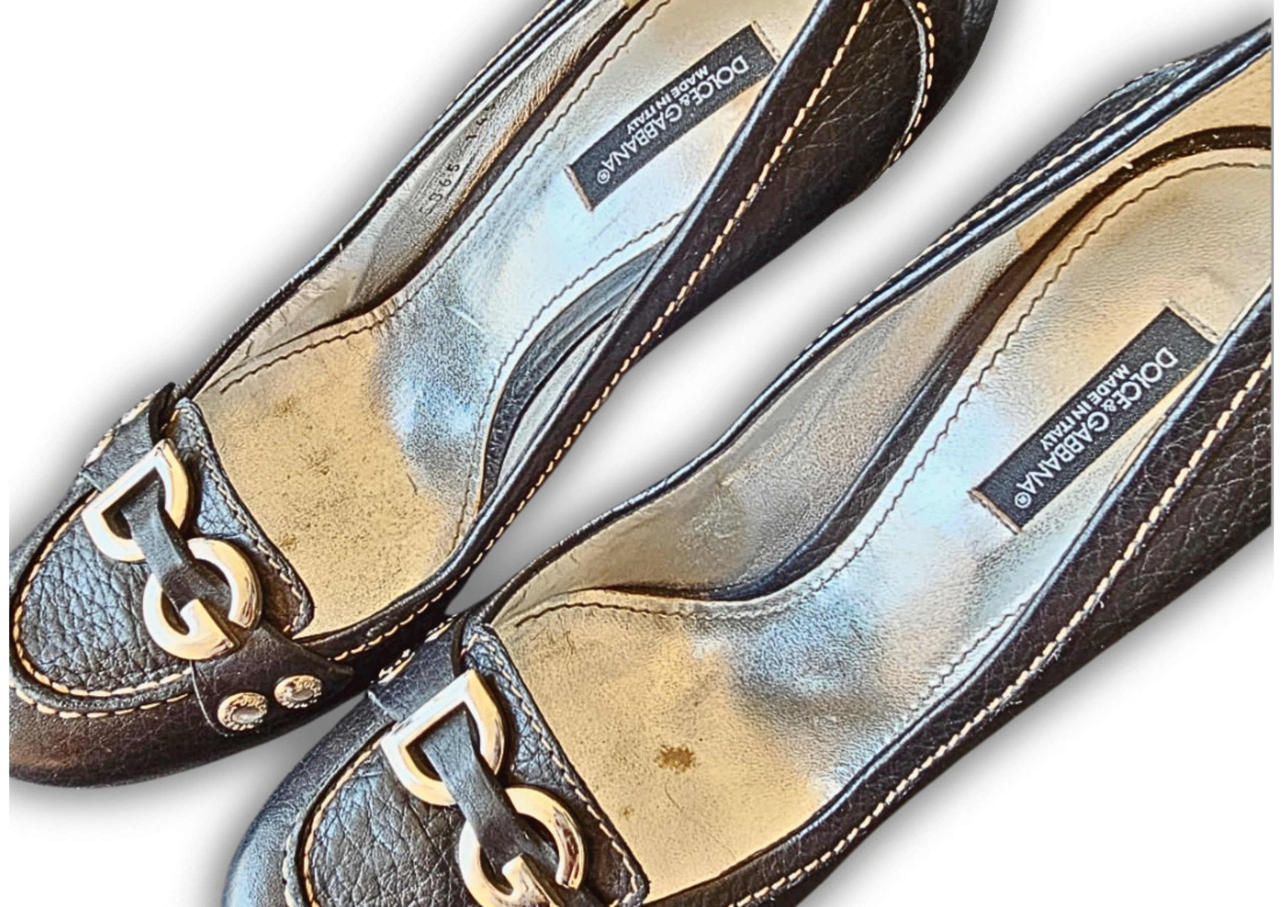 Dolce & Gabbana black leather high heels