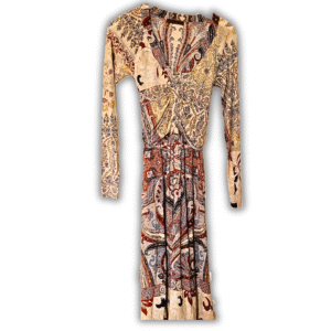 ETRO Floral Print Wool Long Sleeve Midi Dress