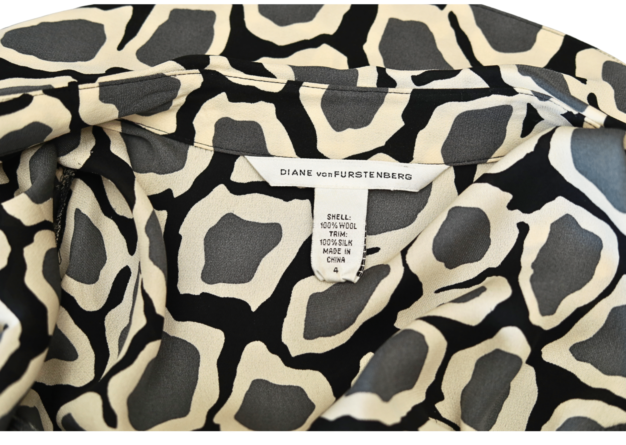 DVF Long Sleeve Silk Wrap Dress - Image 9