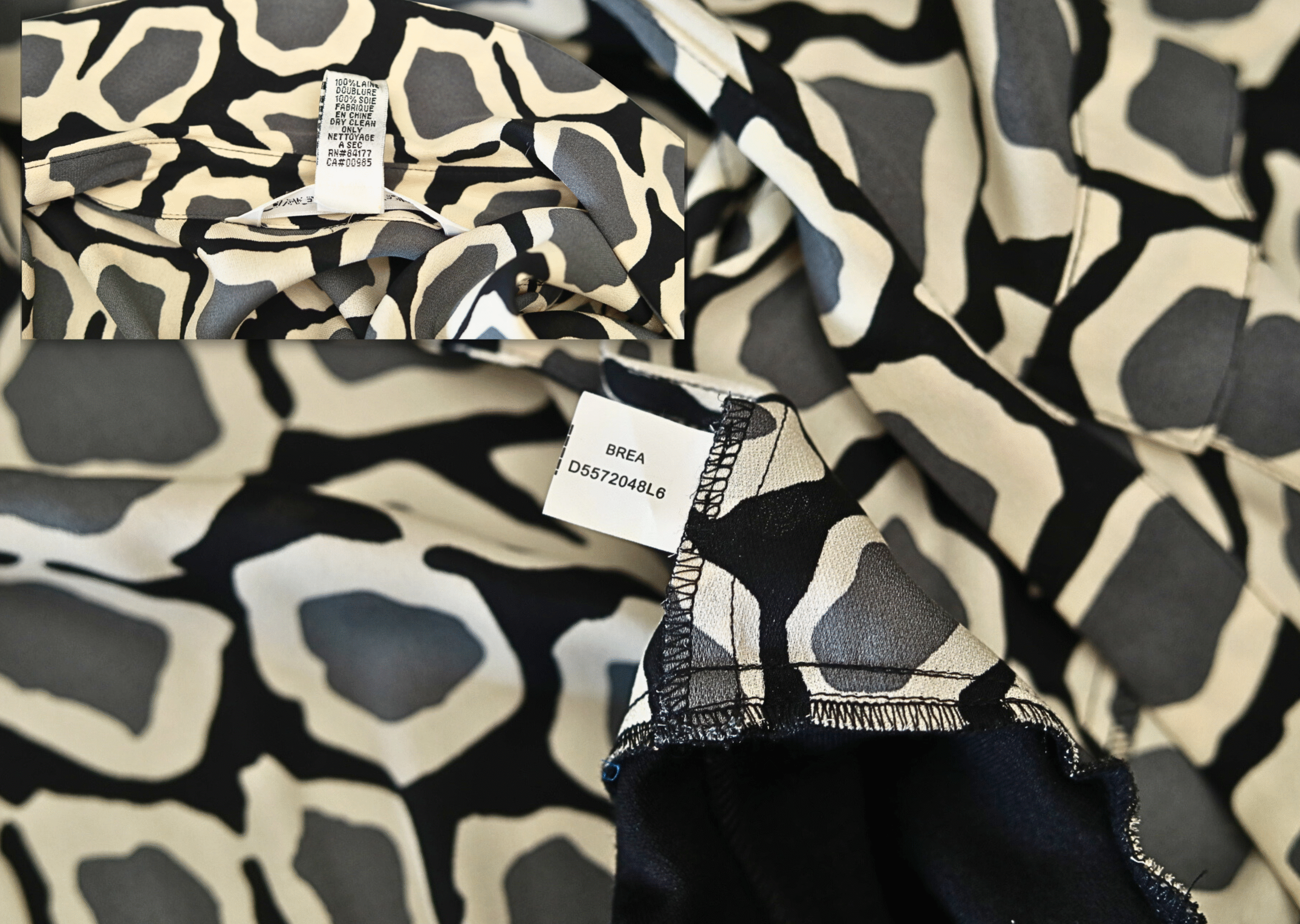 DVF Long Sleeve Silk Wrap Dress - Image 7