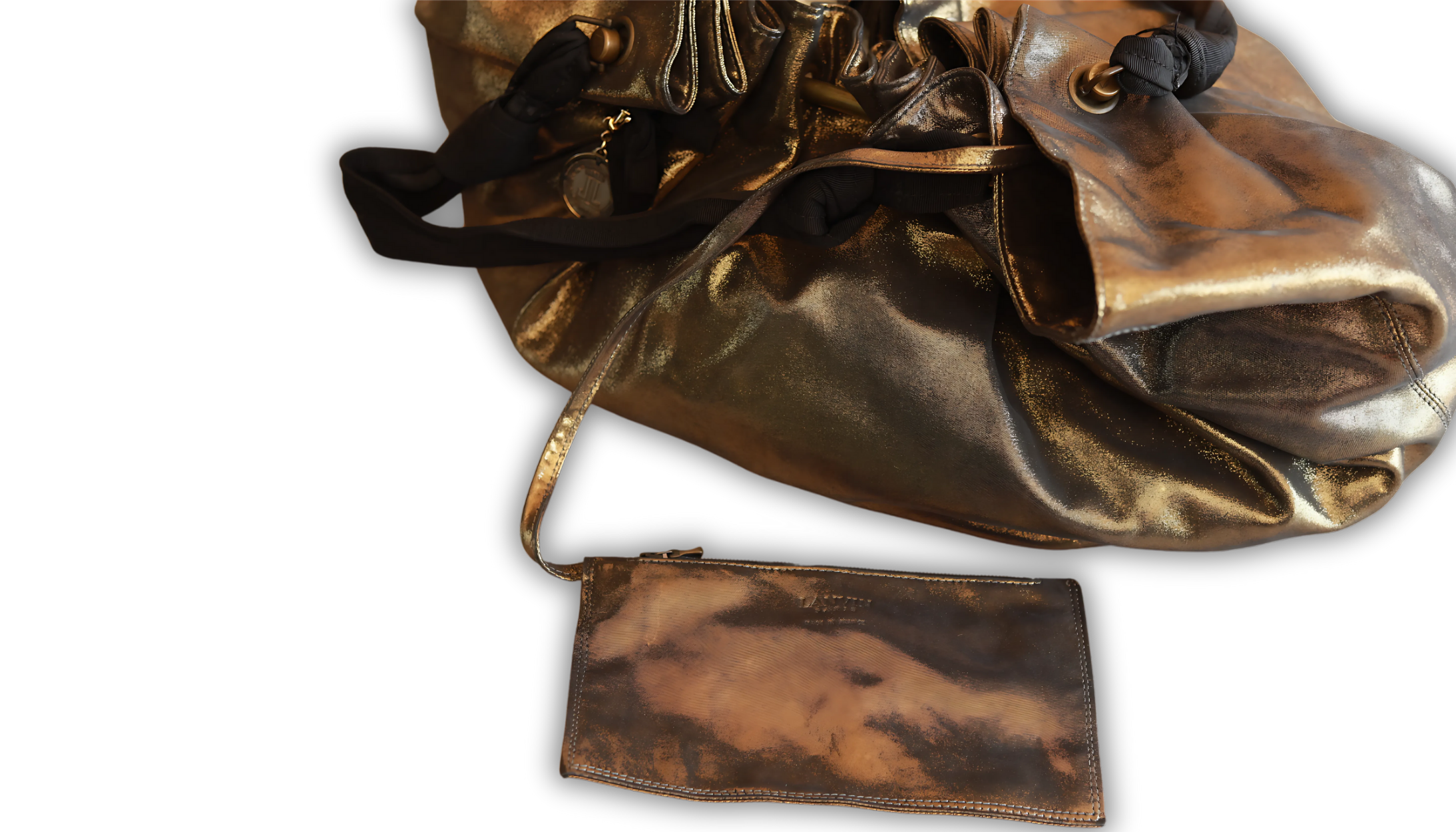 LANVIN Metallic large handbag - Image 8