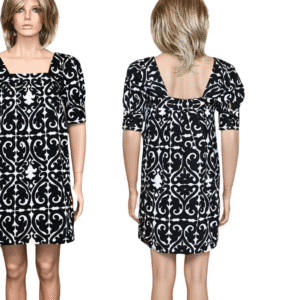 MILLY Short Sleeve Silk Dress