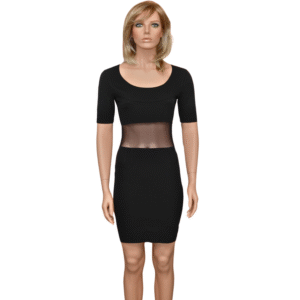 STATE OF CLAUDE MONTANA Short sleeves Black Dress