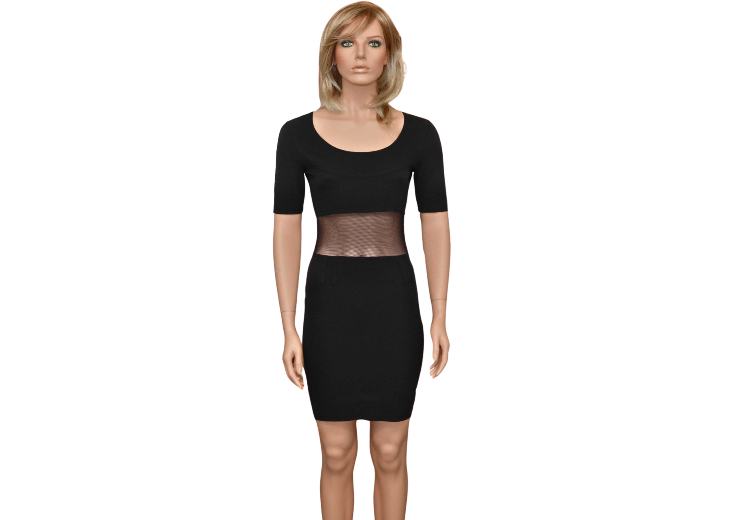 STATE OF CLAUDE MONTANA Short sleeves Black Dress