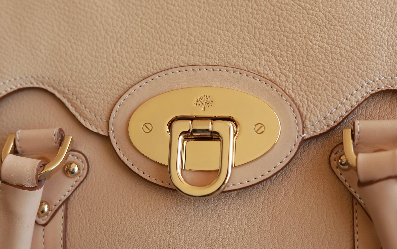 Mulberry Cream Leather Tote Bag - Image 11