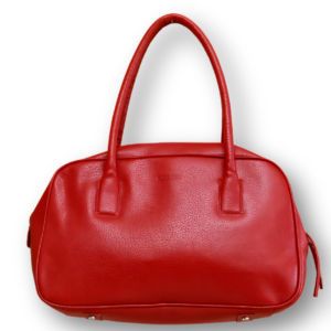 Pollini Red Leather Tote Bag