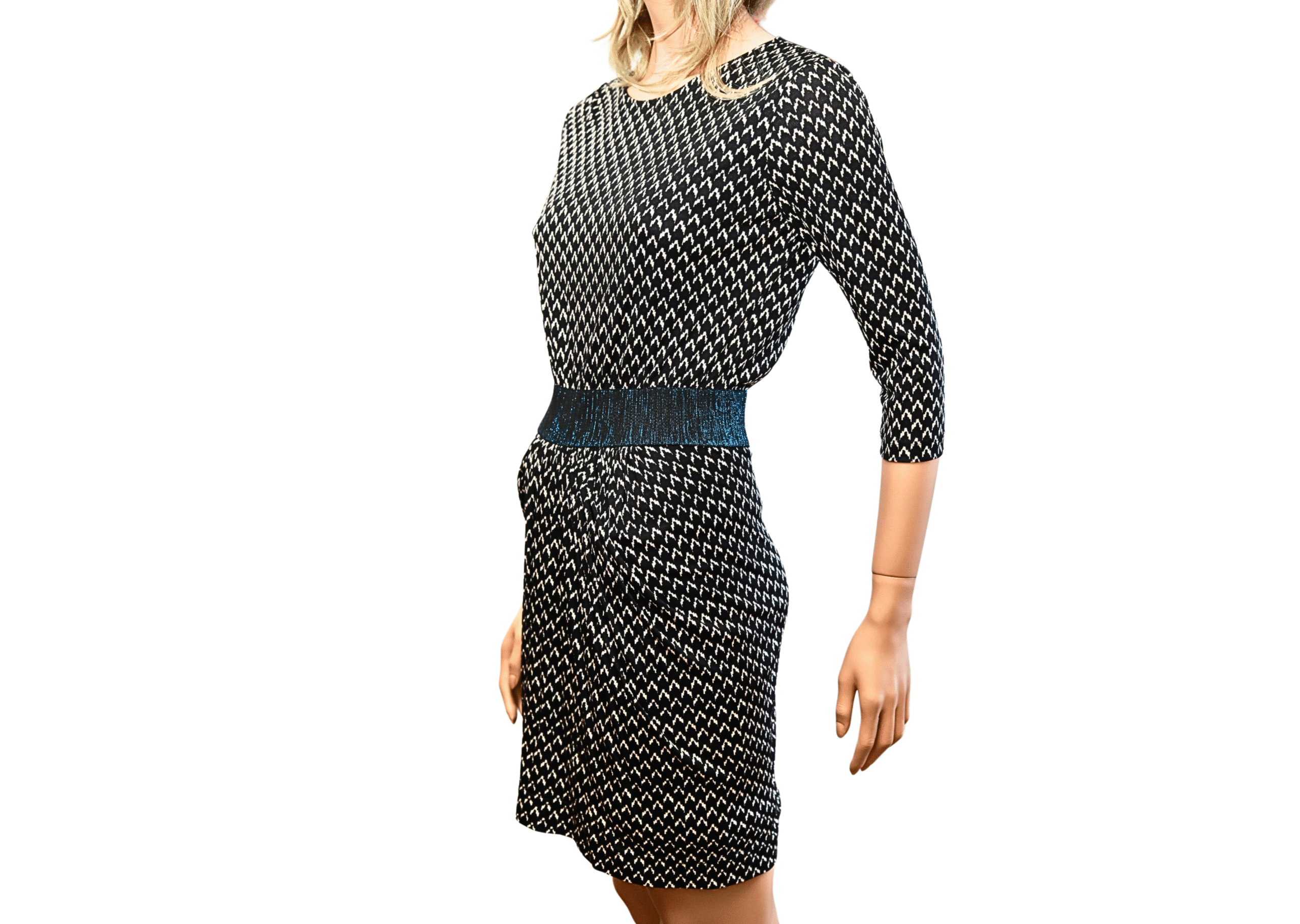 SALONI Short Dress with geometric pattern - Image 2