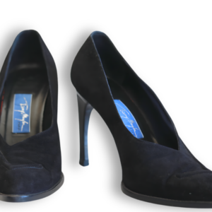 THIERRY MUGLER Black Suede High Heels