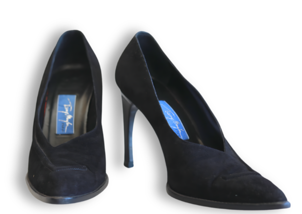 THIERRY MUGLER Black Suede High Heels