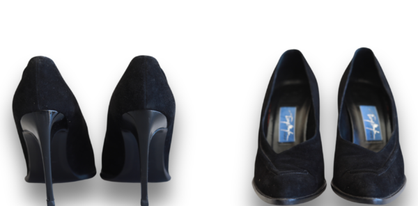 THIERRY MUGLER Black Suede High Heels - Image 5