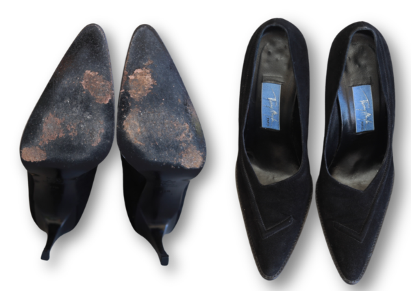THIERRY MUGLER Black Suede High Heels - Image 4