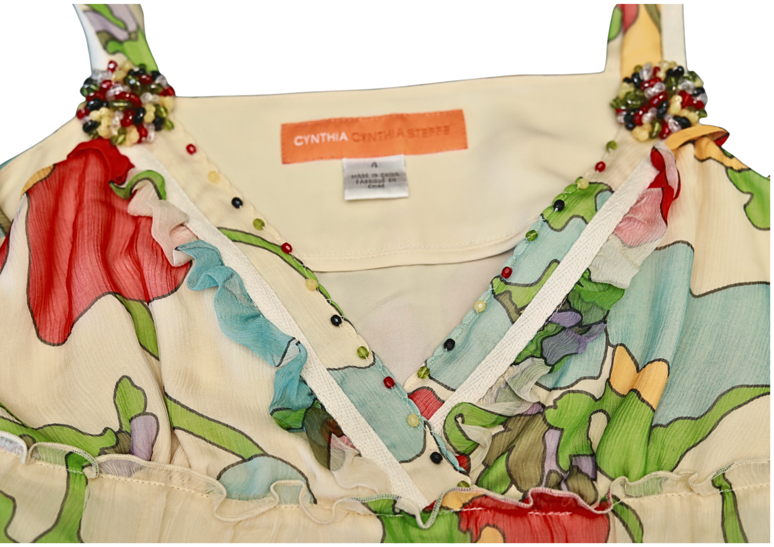 CYNTHIA STEFFE Cocktail Silk Sleeveless Dress - Image 4