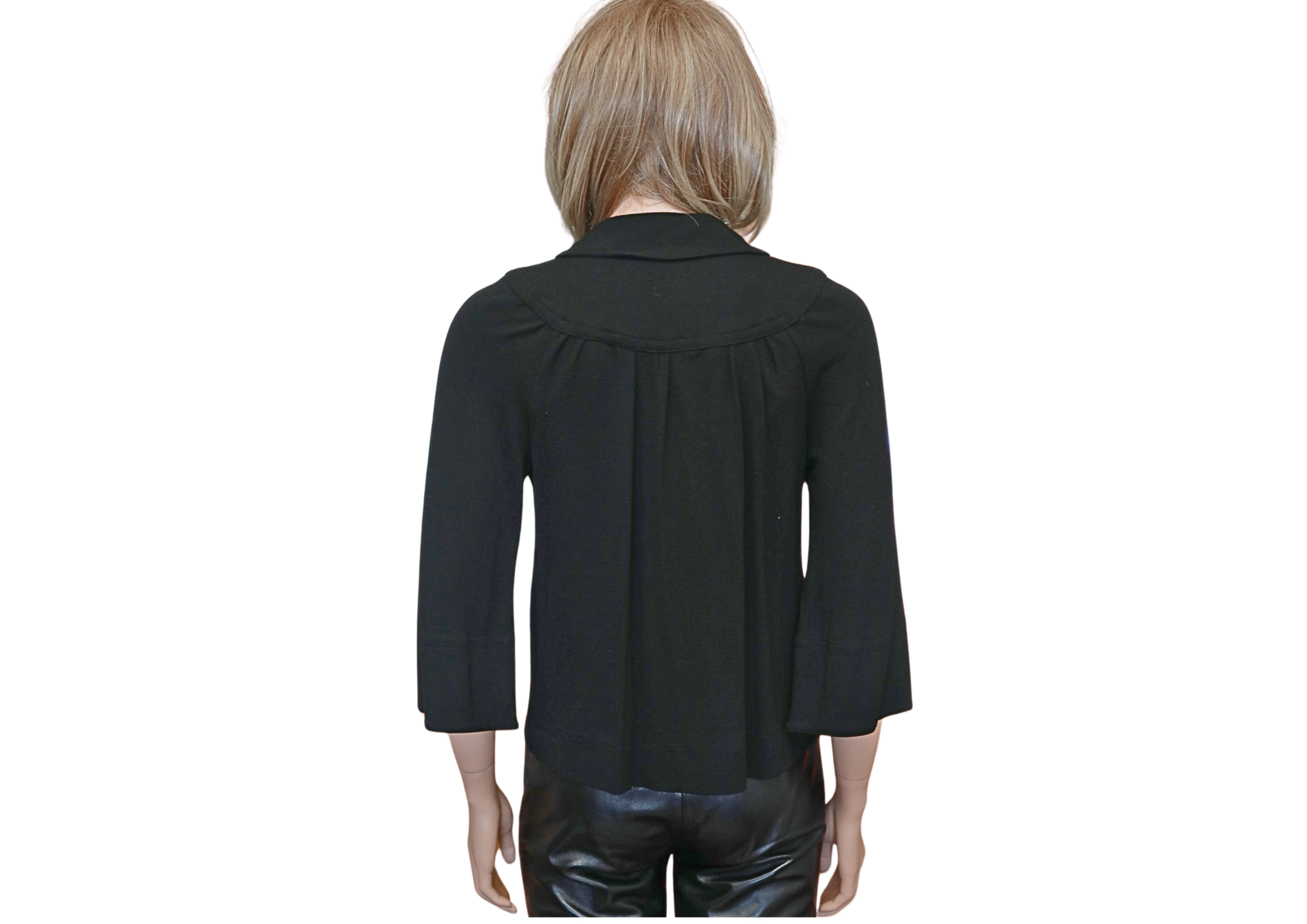 ELLA MOSS Black Jacket with Large buttons and 3/4 sleeves - Image 3