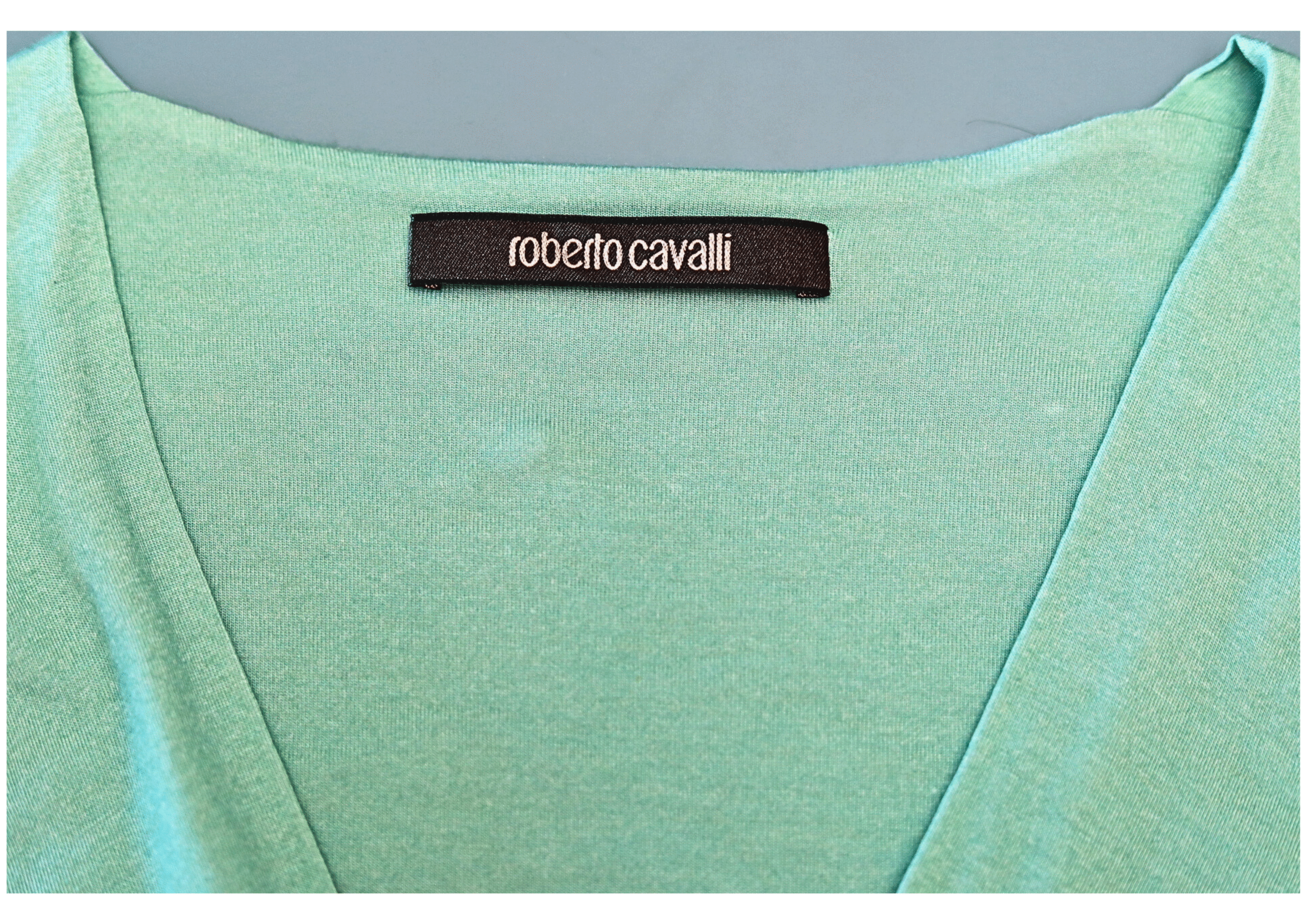 ROBERTO CAVALLI Printed V-Neck Sheath Dress - Image 5