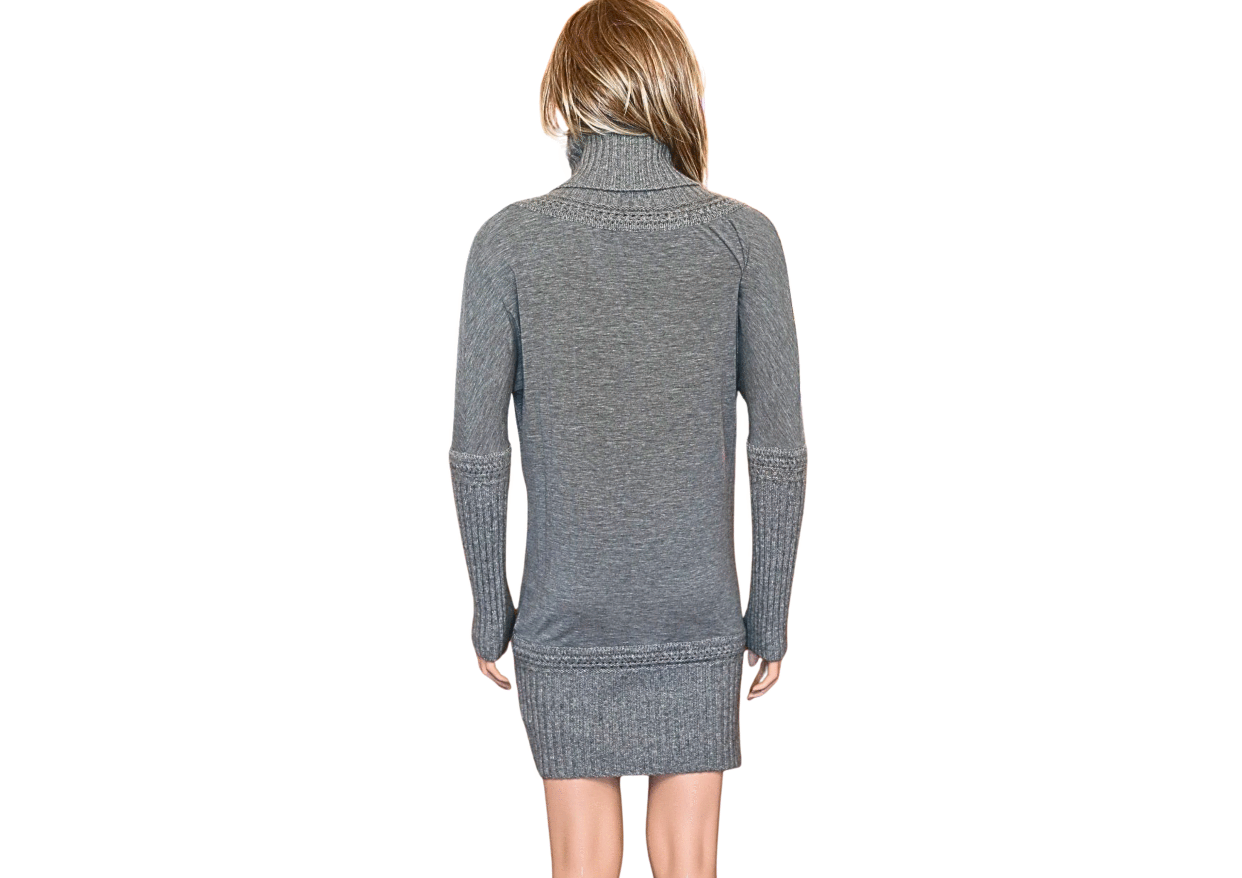 ROBERTO CAVALLI Long Lady Knit Jumper Dress Long Sleeve Turtleneck - Image 2