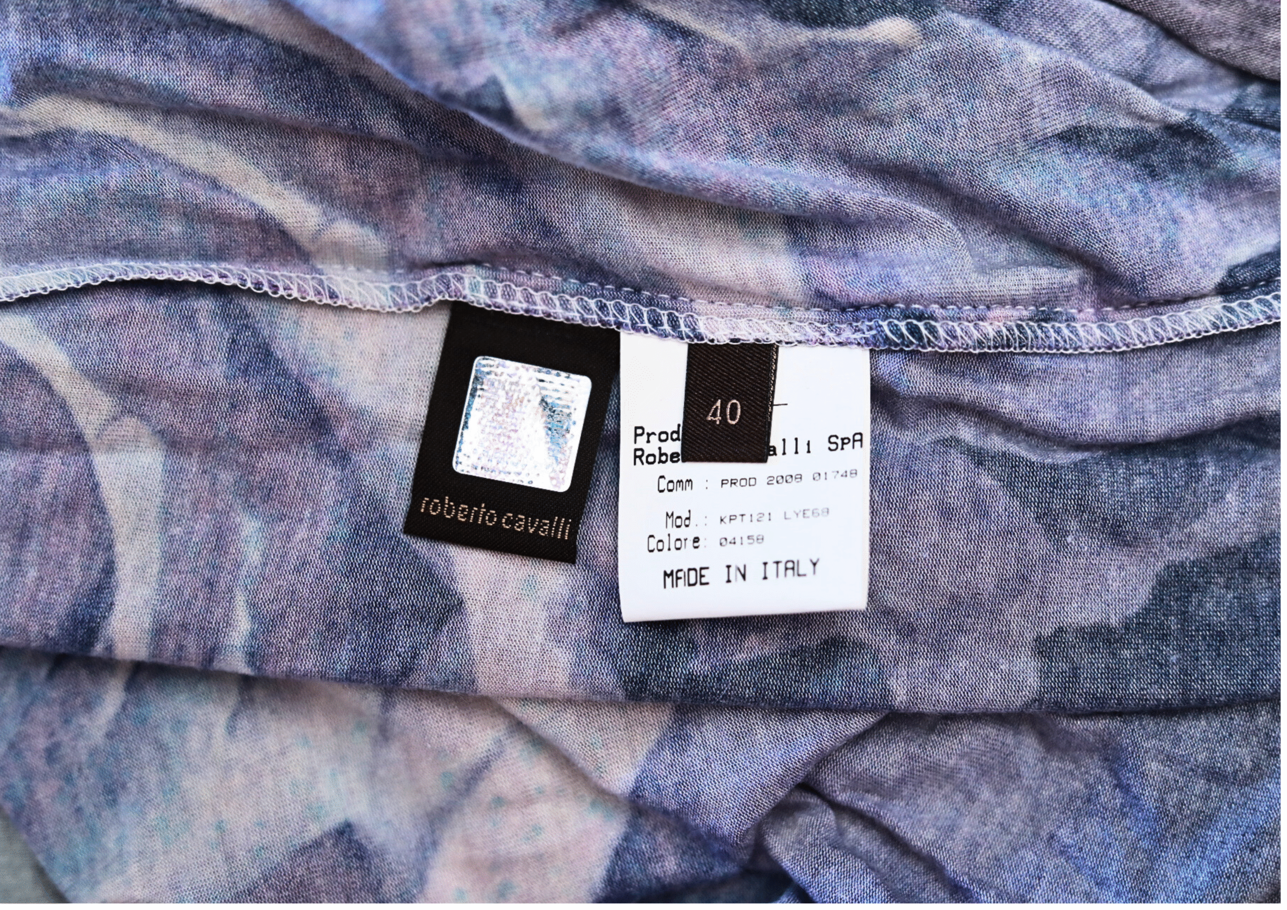 ROBERTO CAVALLI Printed V-Neck Sheath Dress - Image 8