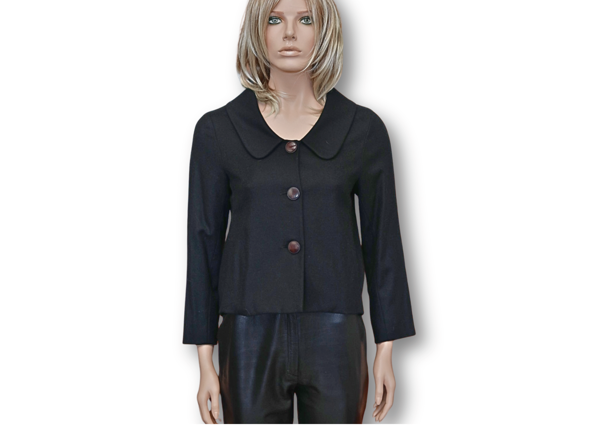 ELLA MOSS Black Jacket with Large buttons and 3/4 sleeves