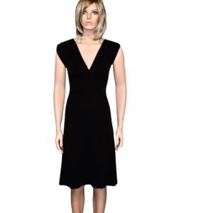 DVF Sleeveless Wool Cocktail Black Dress